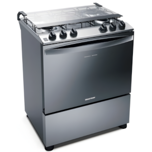 Fogao Brastemp com Mesa de Inox 5 Bocas com Acendimento Automatico 127/220V Inox