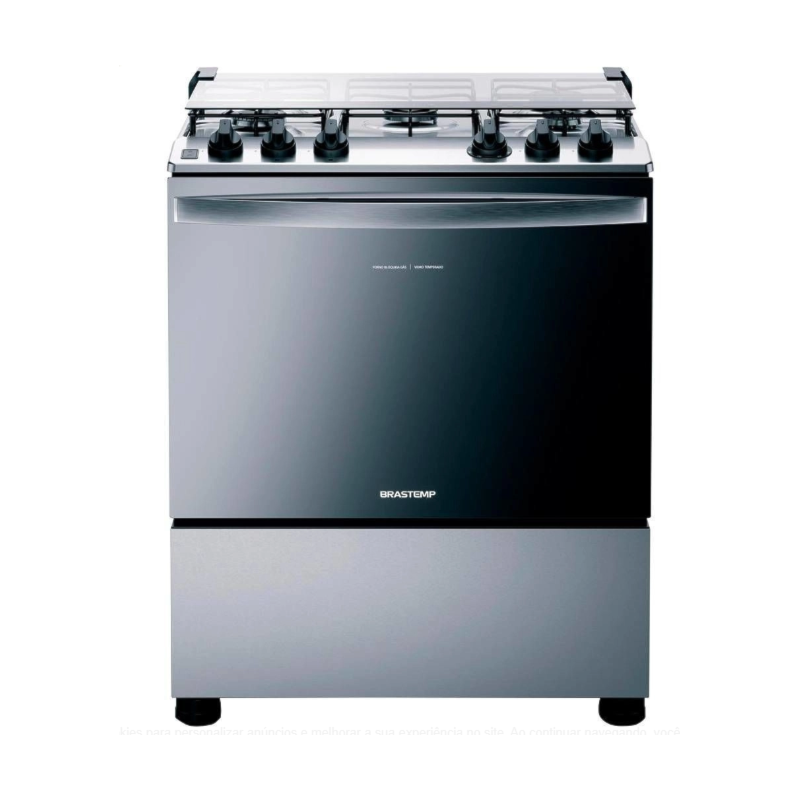 Fogao Brastemp com Mesa de Inox 5 Bocas com Acendimento Automatico 127/220V Inox