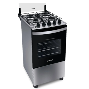 Fogao Brastemp Mesa de Inox 4 Bocas Com Acendimento Automatico 127/220V 50 60HZ Inox