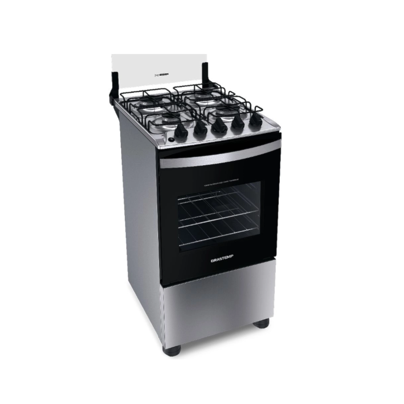 Fogao Brastemp Mesa de Inox 4 Bocas Com Acendimento Automatico 127/220V 50 60HZ Inox