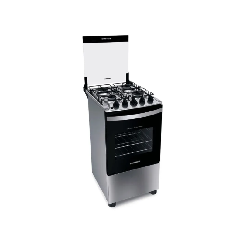 Fogao Brastemp Mesa de Inox 4 Bocas Com Acendimento Automatico 127/220V 50 60HZ Inox
