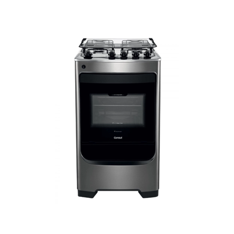 Fogão Consul 4 Bocas Inox Mesa de Inox com Acendimento Automático CFO4NARUNA