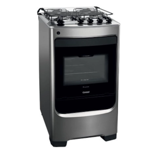Fogão Consul 4 Bocas Inox Mesa de Inox com Acendimento Automático CFO4NARUNA