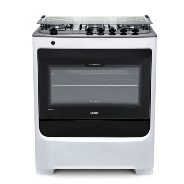 Fogao Consul Mesa de Inox FS 5 Bocas Com Acendimento Automatico 127/220V Branco-61dd3af5-03f9-481b-b1a0-cf630e0f2252