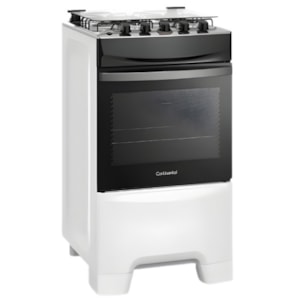 Fogao Continental Mesa De Inox 4 Bocas Acendimento Automatico Bivolt FC4IB Premium Branco