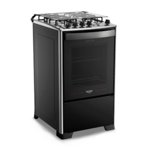Fogao Dako com Mesa de Inox Magister 4 Bocas com Acendimento Automatico Preto