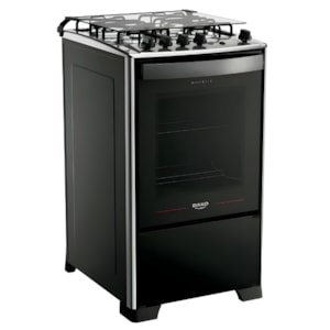 Fogao Dako com Mesa de Inox Magister 4 Bocas com Acendimento Automatico Preto