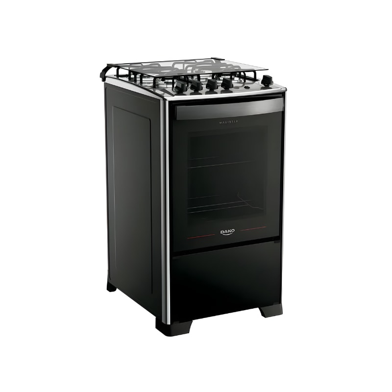 Fogao Dako com Mesa de Inox Magister 4 Bocas com Acendimento Automatico Preto-3afbf8ff-076d-4b8a-bcae-2601f88e7f51