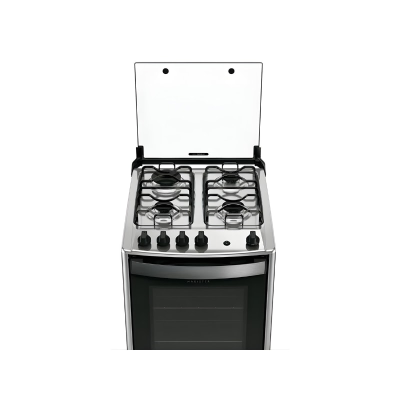 Fogao Dako com Mesa de Inox Magister 4 Bocas com Acendimento Automatico Preto-e2ebd7be-951e-4fa5-a94d-f1dbf5f4000f