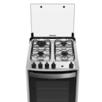 Fogao Dako com Mesa de Inox Magister 4 Bocas com Acendimento Automatico Preto
