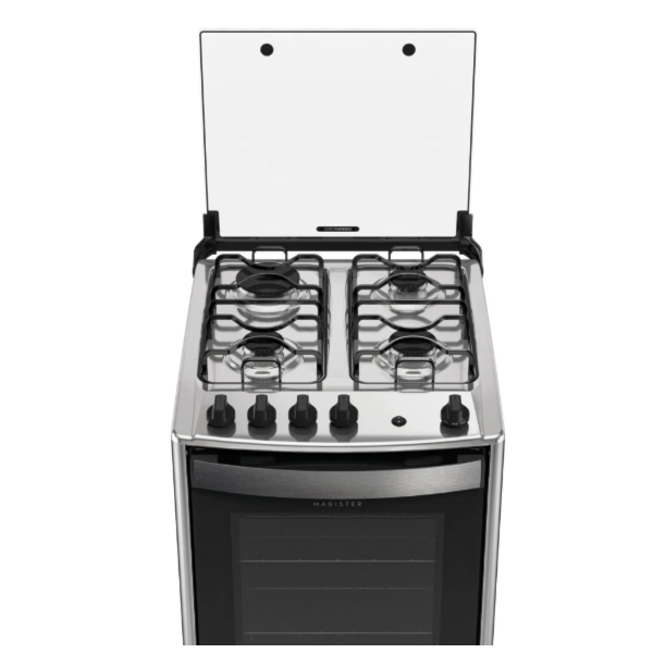 Fogao Dako com Mesa de Inox Magister 4 Bocas com Acendimento Automatico Preto-3c9581cf-2e94-43c3-9a3f-b99d1322d798