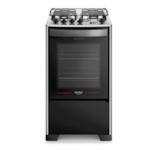 Fogao Dako com Mesa de Inox Magister 4 Bocas com Acendimento Automatico Preto