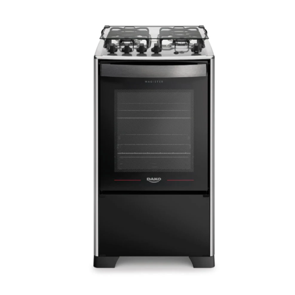 Fogao Dako com Mesa de Inox Magister 4 Bocas com Acendimento Automatico Preto-875d4762-25f6-4888-a77b-f840980387a7