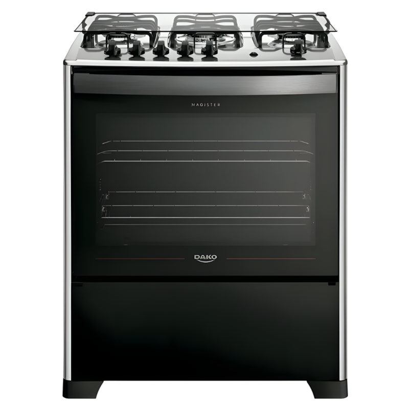 Fogao Dako com Mesa de Inox Magister 5 Bocas com Acendimento Automatico Preto-db35d5c5-8705-4fbd-824b-caaae0fa8935