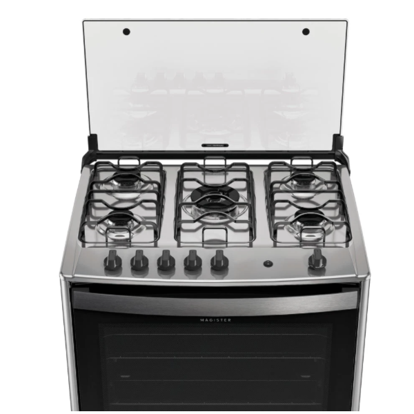 Fogao Dako com Mesa de Inox Magister 5 Bocas com Acendimento Automatico Preto-684917f6-6ea2-42b2-acd3-ba55d9a5645b