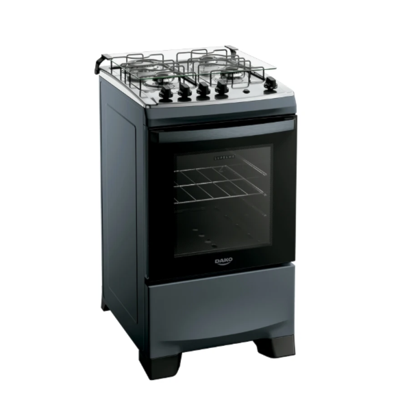 Fogao Dako Com Mesa De Inox Supreme 4 Bocas Com Acedimento Automatico Titanium-ae7e1973-d4b3-4350-906f-3508036b73f5