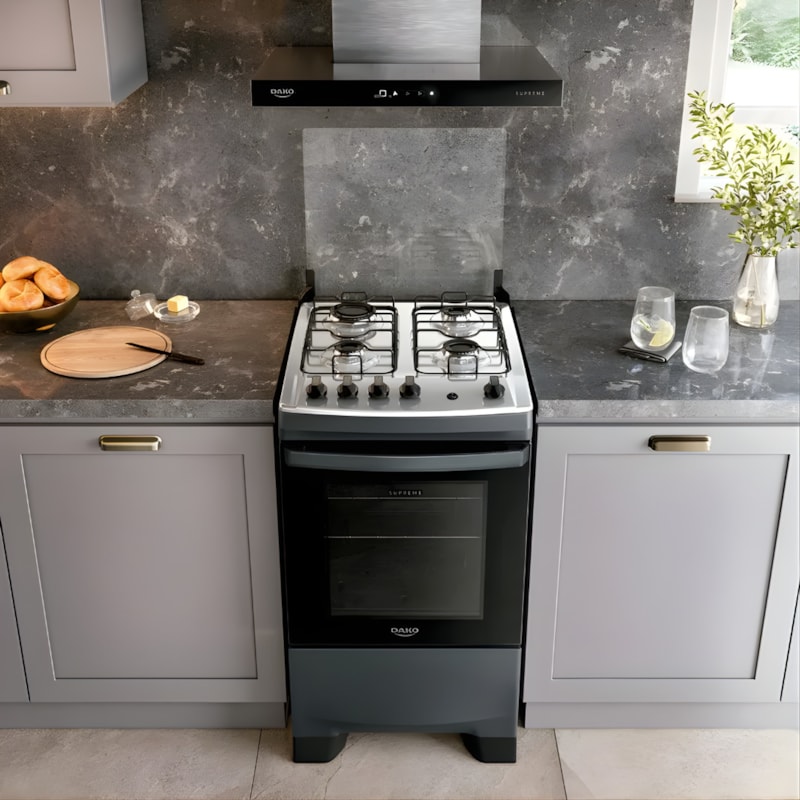 Fogao Dako Com Mesa De Inox Supreme 4 Bocas Com Acedimento Automatico Titanium-bd3dbcdc-01ca-477d-ad0b-129634ae1a46