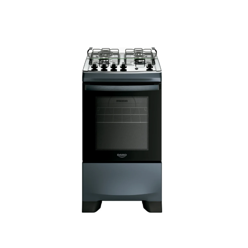 Fogao Dako Com Mesa De Inox Supreme 4 Bocas Com Acedimento Automatico Titanium