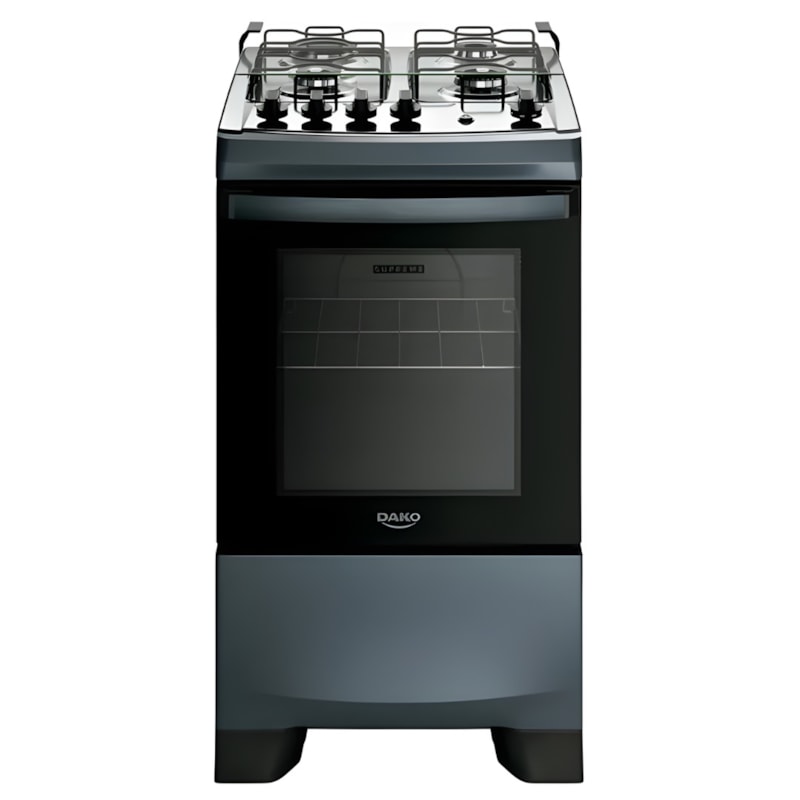 Fogao Dako Com Mesa De Inox Supreme 4 Bocas Com Acedimento Automatico Titanium-7367cc90-db32-4216-bceb-f79432e0d7b5