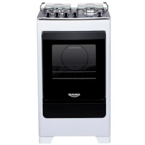 Fogao Dako com Mesa de Inox Supreme 4 Bocas com Acendimento Automatico Branco