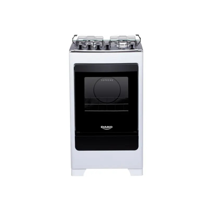 Fogao Dako com Mesa de Inox Supreme 4 Bocas com Acendimento Automatico Branco