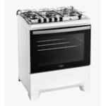 Fogao Dako com Mesa de Inox Supreme 5 Bocas com Acendimento Automatico e Tripla Chama Branco