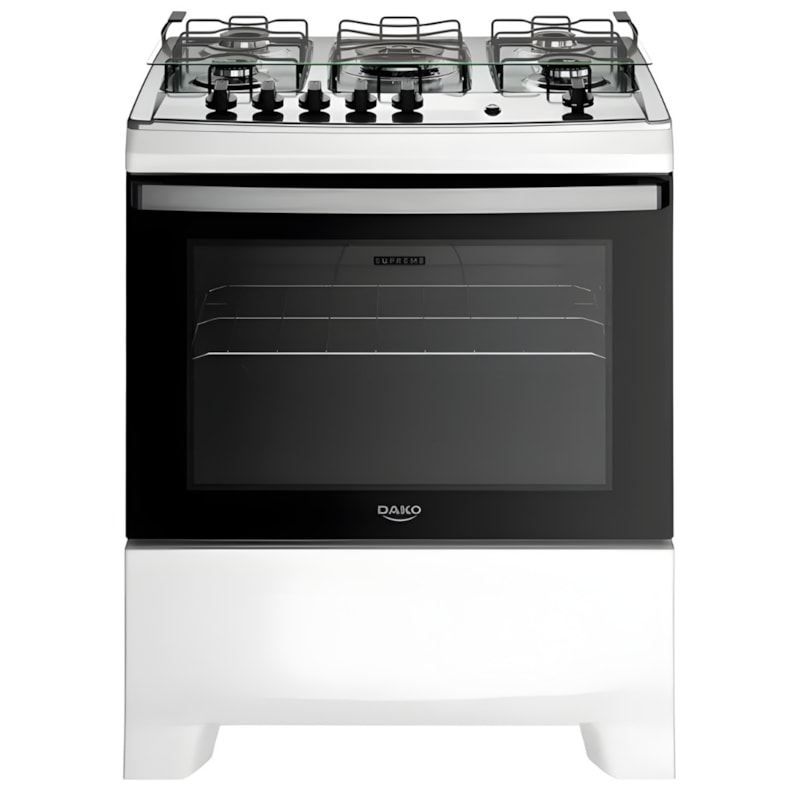Fogao Dako com Mesa de Inox Supreme 5 Bocas com Acendimento Automatico e Tripla Chama Branco-a5ef2fb1-fa1a-403a-95ad-dc3fd224c6b0