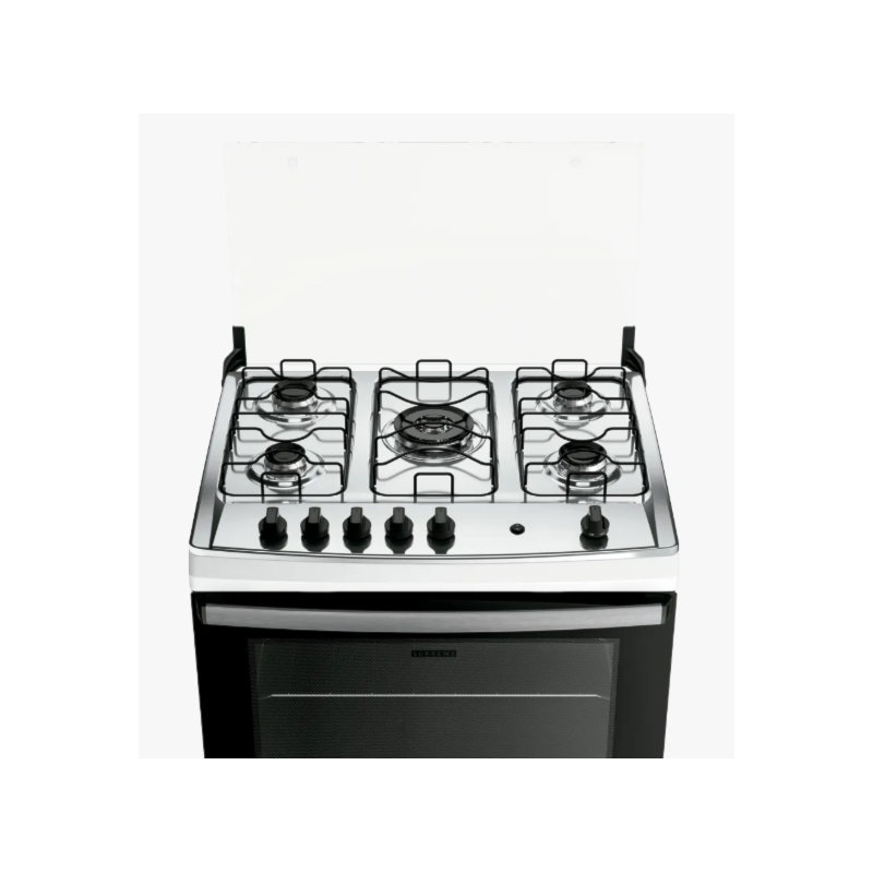 Fogao Dako com Mesa de Inox Supreme 5 Bocas com Acendimento Automatico e Tripla Chama Branco