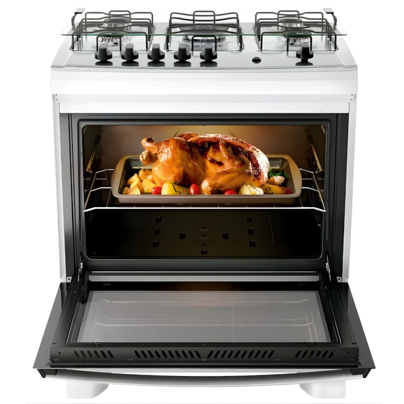 Fogao Dako com Mesa de Inox Supreme 5 Bocas com Acendimento Automatico e Tripla Chama Branco-3a739375-022e-4745-929c-87670a2081c3