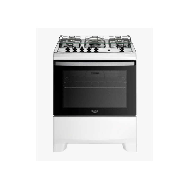 Fogao Dako com Mesa de Inox Supreme 5 Bocas com Acendimento Automatico e Tripla Chama Branco