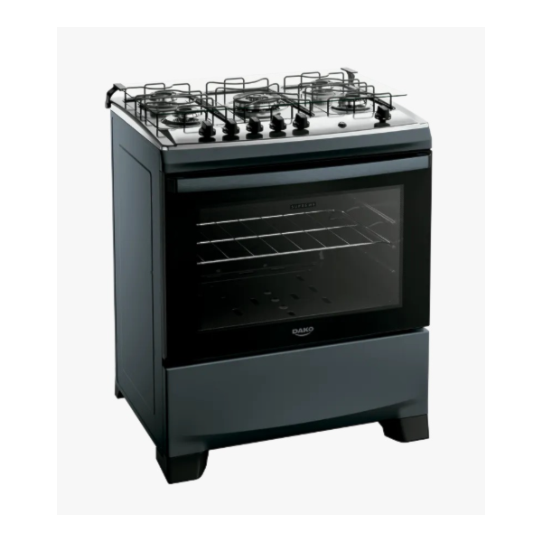 Fogao Dako com Mesa de Inox Supreme 5 Bocas com Acendimento Automatico Tripla Chama Titanium-5289b550-6407-4d80-8715-a32e98cce43c