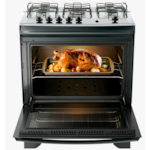 Fogao Dako com Mesa de Inox Supreme 5 Bocas com Acendimento Automatico Tripla Chama Titanium