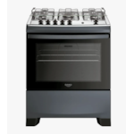 Fogao Dako com Mesa de Inox Supreme 5 Bocas com Acendimento Automatico Tripla Chama Titanium