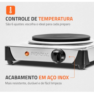 Fogão Eletrico Mondial Fast Cook FE-04 127V/60HZ Inox 