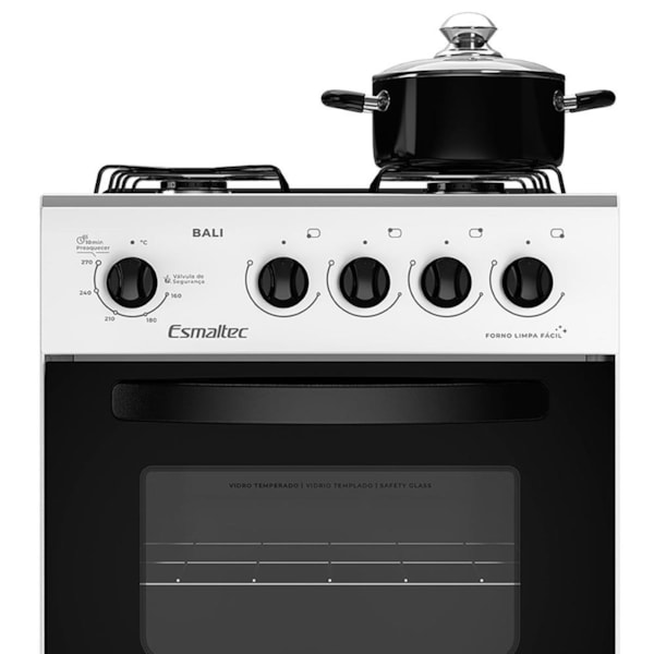 Fogao Esmaltec com Mesa de Inox Bali 4 Bocas Branco-b5eda826-7b05-409a-bfbb-e774a270dc8b