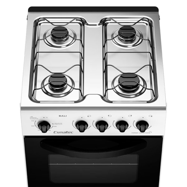 Fogao Esmaltec com Mesa de Inox Bali 4 Bocas Branco-325155f8-fe78-49a0-bf25-9f1acb510085