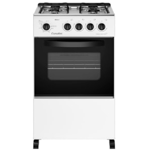 Fogao Esmaltec com Mesa de Inox Bali 4 Bocas com Acendimento Manual Branco