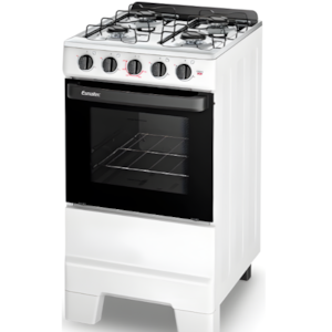 Fogao Esmaltec com Mesa de Inox Ideal Pop 4 Bocas com Acendimento Manual F4ISB Branco