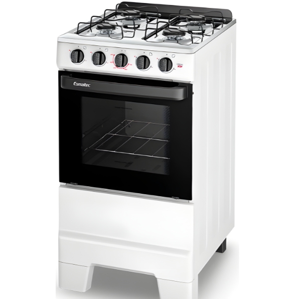 Fogao Esmaltec com Mesa de Inox Ideal Pop 4 Bocas com Acendimento Manual F4ISB Branco-f1f984a3-96db-4726-a1ca-289f0364ecfa