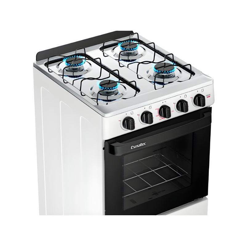 Fogao Esmaltec com Mesa de Inox Ideal Pop 4 Bocas com Acendimento Manual F4ISB Branco-083977b7-27a3-4367-91bd-32f1c2eb0f28