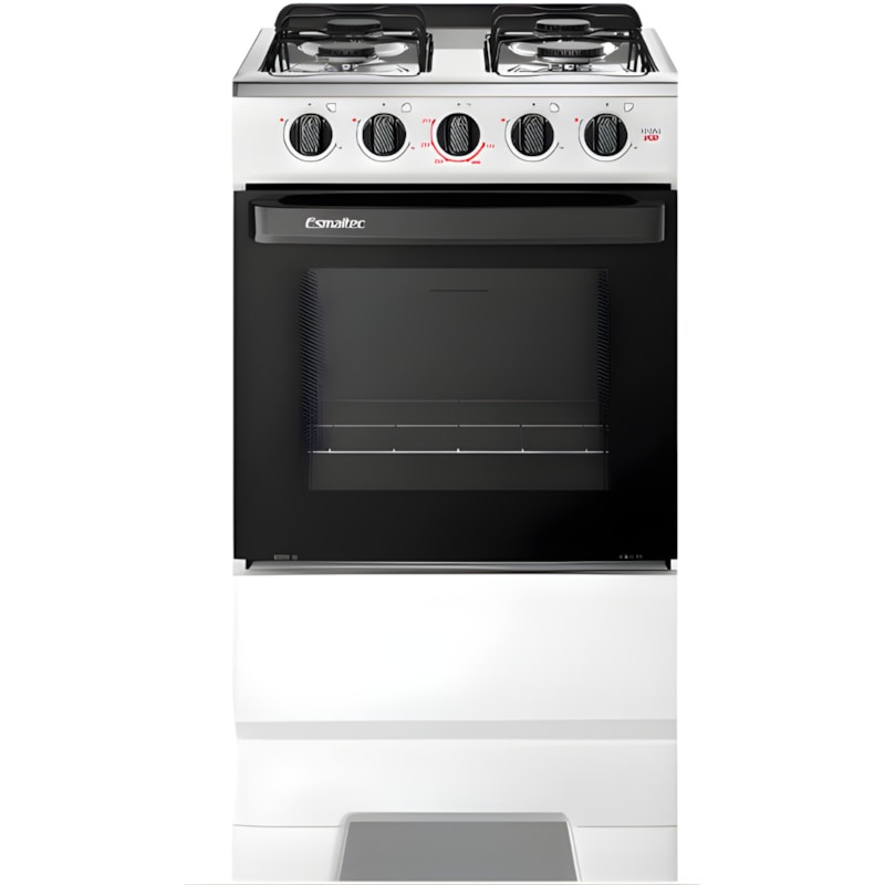 Fogao Esmaltec com Mesa de Inox Ideal Pop 4 Bocas com Acendimento Manual F4ISB Branco-4dc33006-889d-4724-bb91-d0f934db6f4e