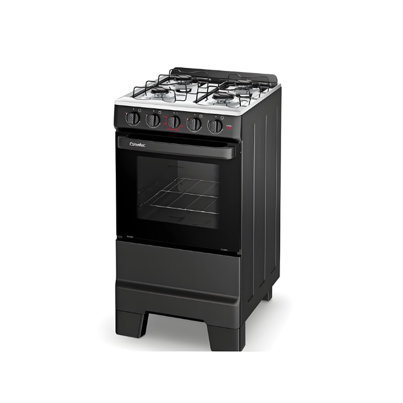 Fogao Esmaltec com Mesa de Inox Ideal Pop 4 Bocas com Acendimento Manual F4ISP Preto-8961bb4e-9512-41b7-a3d6-be8e2a606ed3