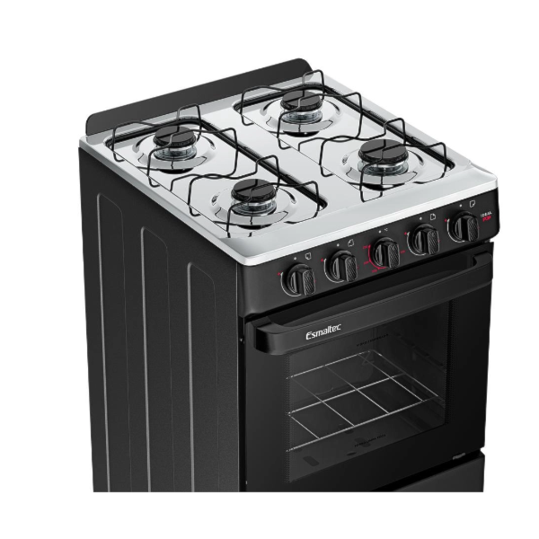 Fogao Esmaltec com Mesa de Inox Ideal Pop 4 Bocas F4ISP Preto-98004d06-d7d4-4ed0-a23a-94f9c0ade069