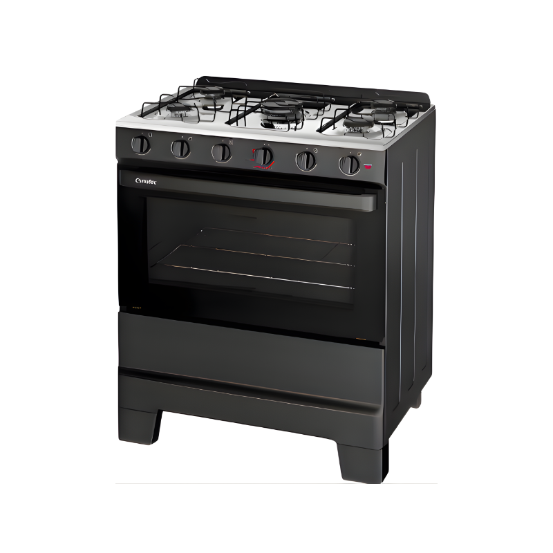 Fogao Esmaltec com Mesa de Inox Ideal Pop 5 Bocas com Acendimento Manual F5ISP Preto