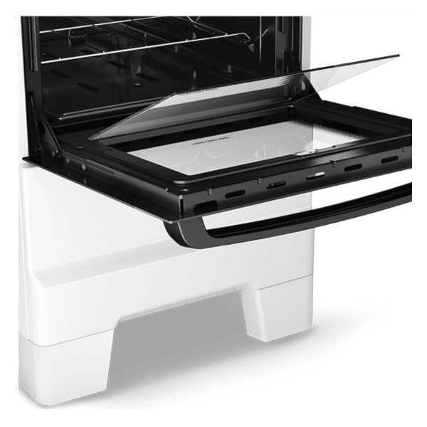 Fogao Esmaltec com Mesa de Inox Ideal Super 4 Bocas com Acendimento Automatico F4IAB Branco-4bc3355d-de8e-4b61-a468-142b9210f359