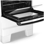 Fogao Esmaltec com Mesa de Inox Ideal Super 4 Bocas F4IAB Branco