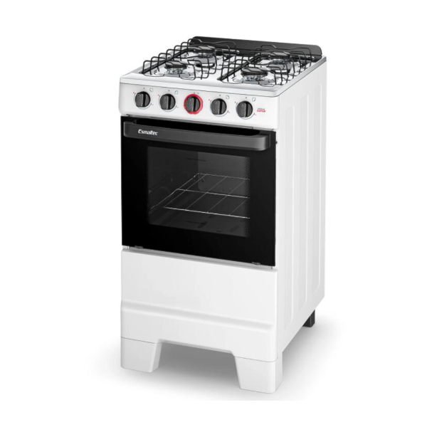 Fogao Esmaltec com Mesa de Inox Ideal Super 4 Bocas F4IAB Branco-cfb32ffa-da47-4551-bfcc-8cc955ffc734