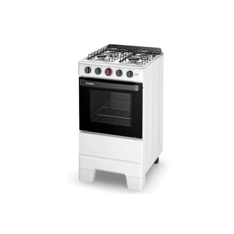 Fogao Esmaltec com Mesa de Inox Ideal Super 4 Bocas F4IAB Branco