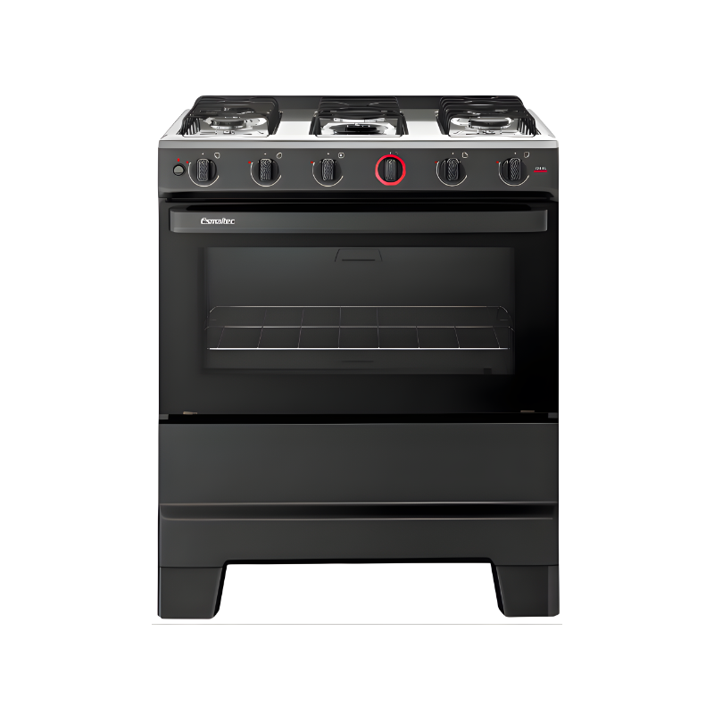 Fogao Esmaltec com Mesa de Inox Ideal Super 5 Bocas com Acendimento Automatico F5IAP Pret-40aa6cde-eb10-42af-851f-8d47b92025aa