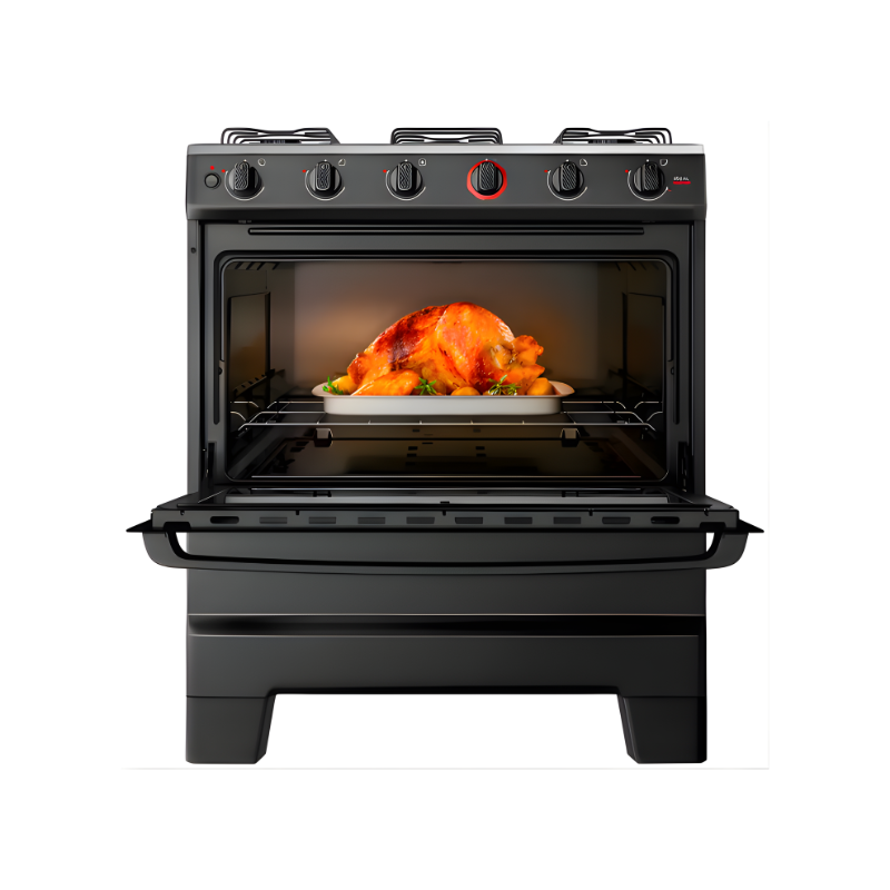 Fogao Esmaltec com Mesa de Inox Ideal Super 5 Bocas com Acendimento Automatico F5IAP Pret-078dfafc-d16a-4d87-b999-0ec6cf862b48